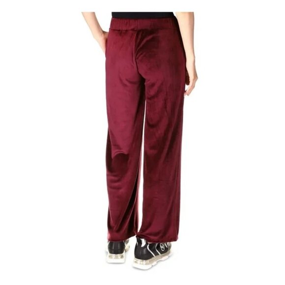 Michael Michael Kors Womens Burgundy Pocketed Pull-on Metallic Logo Velour - Picture 3 of 4